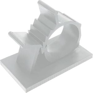 Kabelklemmen zelfklevend - Geschikt voor kabeldikte 13-16mm - Voor bureau en tafel - 37x19x32mm - Wit - 5 stuks