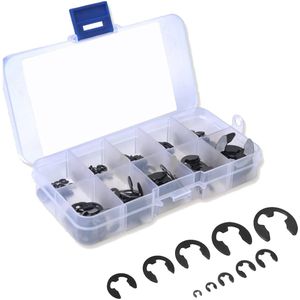 Metalen E-Clips Set - Asborgring - Zekering ring - 580-Delig - Zwart