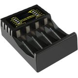 USB Penlite batterij oplader - 4x AAA/AA - 1.5V - N4008 - Zwart