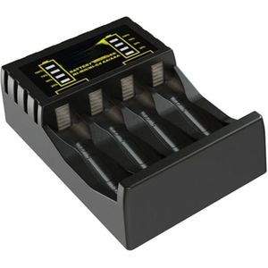 USB Penlite batterij oplader - 4x AAA/AA - 1.5V - N4008 - Zwart