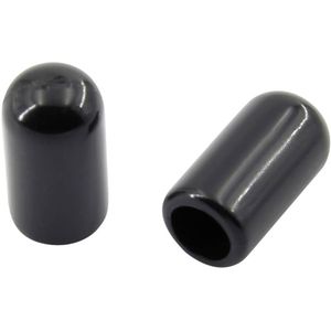 Eindkap 19mm - Rubber - Zwart - 10 stuks