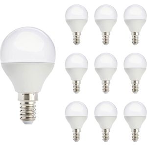Kobi LED Lamp Mini Bolvorm E14 8.5W - 806lm - 3000K - 230V - Voor Tafellamp, Nachtkastlamp of Compact Armatuur - 10 stuks