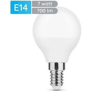 Modee E14 LED Lamp 7W - 700lm - 6000K - Daglicht Wit - LED Globe Mini P45 - Vervangt 54W Halogeen Gloeilamp