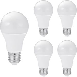 Kobi LED Lamp E27 10W - 950lm - 3000K - 230V - Standaardvorm - Voor Plafondlamp, Eettafel of Hal - 5 stuks