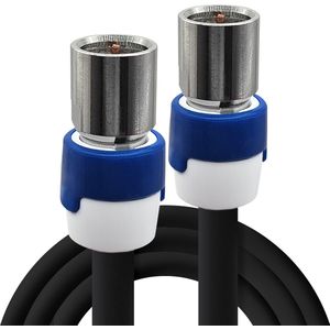 Coax kabel op de hand gemaakt - 7.5 meter  - Zwart - IEC 4G Proof Antennekabel - F-connector naar F-connector pluggen - Complete Satelliet Coaxkabel