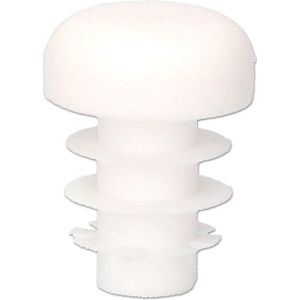 Insteekdop Stoel en Tafel - Stoelpootdoppen Insteek - Rond - 14mm - Wit - 4 stuks