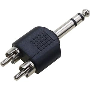 Audio Adapter - Stereo - 6.35mm Jack (m) naar 2x RCA (Tulp) (m) - 1 stuks