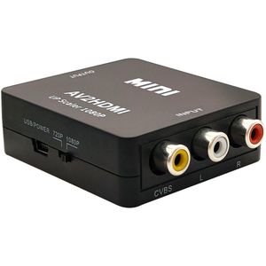 AV naar HDMI Converter - Zwart - RCA naar HDMI Adapter - 720P/1080P Upscaler