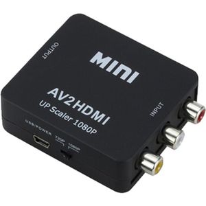 Video Converter - AV/Tulp naar HDMI - RCA naar HDMI - 720p/1080p - Zwart