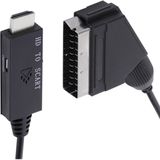 HDMI naar SCART Converter Kabel - Video Converter Kabel - 720p/1080p@60Hz - 1m - Zwart