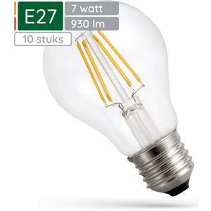 Spectrum LED Lamp E27 7W 230V - 930 Lumen - 4000K Neutraal wit - Natuurlijk licht - Energiezuinig - 10 stuks