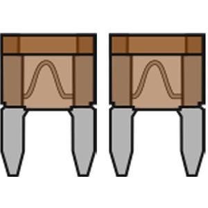 Mini Auto Steekzekering 7.5A 32V - Bruin - Per 2 stuks