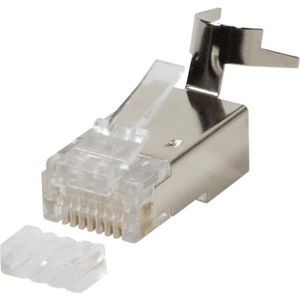 CAT6a/CAT7 RJ45 Connector - STP - 10Gbps - voor stugge kabel - 10 stuks