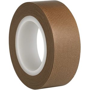 Hittebestendige Tape 300°C - PTFE Tape - 19mm breed - 0.18mm dikte - 10 meter - Bruin
