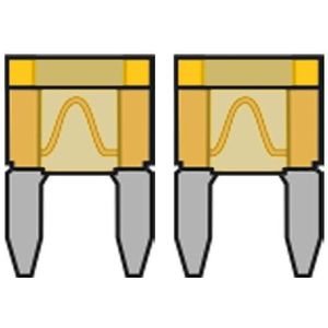 Mini Auto Steekzekering 20A 32V - Geel - Per 2 stuks