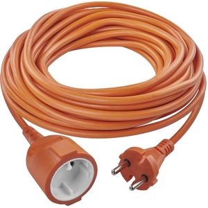 Emos Verlengsnoer 15 meter - PVC - 3x1.5mm² - H05VV-F3G - Niet Geaard - Oranje
