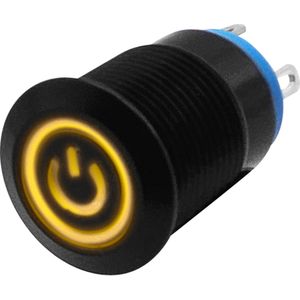 Momentschakelaar 2 Stuks - 12V/24V Drukknop Met Zelfklevende, Aan/uit Schakelaar Voor Industriële Bediening, 300mm Kabel