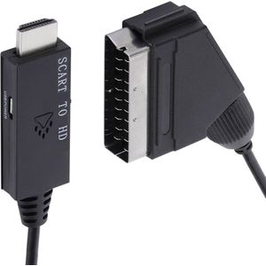 SCART naar HDMI Converter Kabel - Video Converter Kabel - 720p/1080p@60Hz - 1m - Zwart