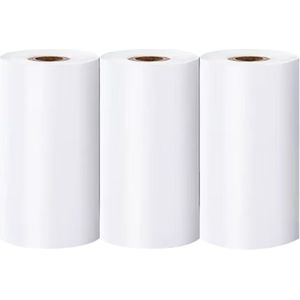 Navulling Mini Pocket Printer - Thermisch Papier - 57x25mm - 3x Rol - Wit