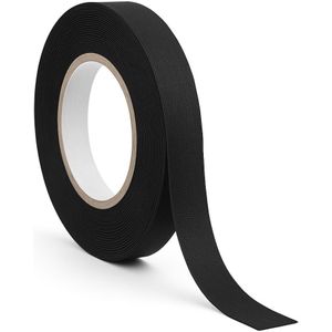 Zelfklevende fluwelen tape - Kabelboom Tape - Isolatie Tape - 19mm - 15m - Zwart