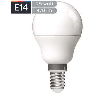 Avide E14 LED Lamp 4.5W - 470lm - 4000K - Neutraal Wit - LED Mini Globe P45 - Vervangt 40W Gloeilamp
