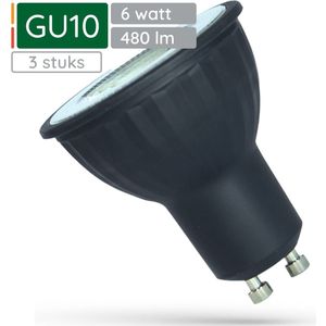 Spectrum LED Lamp GU10 230V 6W - 480 Lumen - 4000K Neutraal Wit - Natuurlijk licht - Energiezuinig - 3 stuks