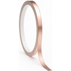 Kopertape 8mm - Geleidende Koperfolie - 0.05mm dikte - 10 meter