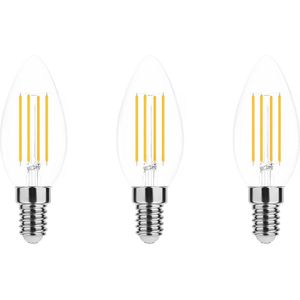 Modee E14 LED Filament Lamp 5.9W - 806lm - 4000K - Neutraal Wit - Dimbaar - LED Kaarslamp B35 - Vervangt 60W Gloeilamp - 3 stuks