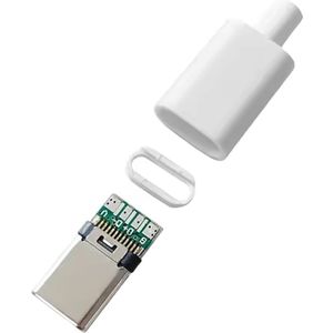 USB Connectror - USB C Male - Soldeerbaar - Wit