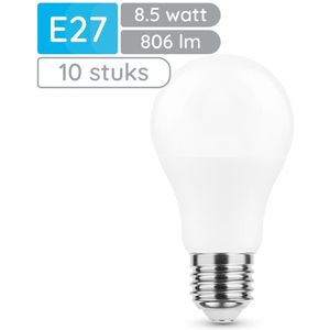 Modee E27 LED Lamp 8.5W - 806lm - 4000K - Neutraal Wit - LED Globe A60 - Vervangt 60W Halogeen Gloeilamp - 10 stuks