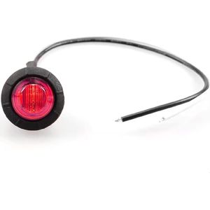 Zijmarkerings Verlichting  - Rond - 12-24V - Rood - Geschikt voor Auto, Vrachtwagen, Trailer