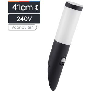 Avide Wandlamp Buiten Boca met Bewegingssensor - Moderne Buitenlamp PIR - 41cm - LED - 220-240V - Zwart