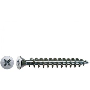 Fadix Spaanplaatschroef Platte kop - 2.9x19mm - Verzinkt - 30 stuks