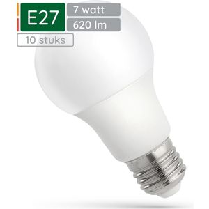 Spectrum LED Lamp E27 7W - 230V - 620 Lumen - 6000K Koud wit - Helder daglicht - Energiezuinig - 10 stuks