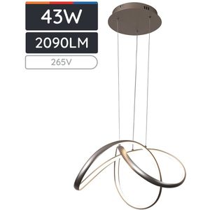 Avide Hanglamp Varina - 43W - Ø54cm - LED - 2090 lumen - 220-265V - 3000K - Warm Wit Licht - Goud