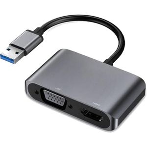 Video converter - USB 3.0 naar HDMI + VGA Adapter - UHV3 - 4K/HD/1080P