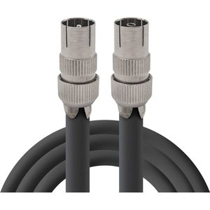 Coaxkabel TV 30 meter - Rechte Male naar Rechte Female - Zwart - Stoorsignaalvrij - Geschikt voor Buiten - Handgemaakt