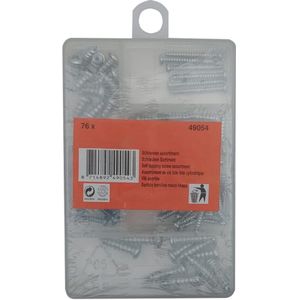 Bolkop schroeven assortiment - 10-28mm - 76 stuks