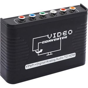 RCA+Y/PB/PR Component Naar HDMI - Video Converter - 1080p - Zwart