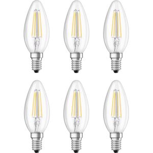 Ledvance LED SST Classic B35 Lamp E14 - 5W 470lm 4000K 230V - Ø35mm - Geschikt voor kroonluchters, wandlampen, slaapkamers - 6 stuks