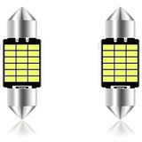 LED Auto Festoon 3W 12V - Kenteken/Interieur Lamp - C5W 31mm - Zilver - Per 2 stuks