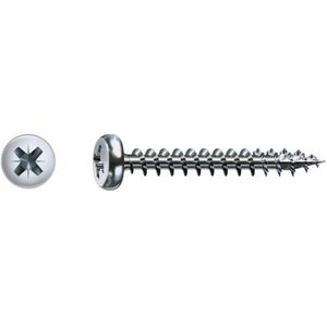 Fadix Spaanplaatschroef Bolle kop - 2.9x9.5mm - Verzinkt - 35 stuks