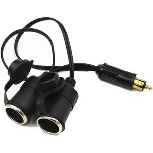 DIN Hella Powerlet Plug naar 2x Sigarettenaansteker Adapter - Boot en Motor Splitter - 30cm