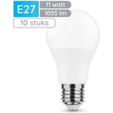 Modee E27 LED Lamp 11W - 1055lm - 2700K - Warm Wit - LED Globe A60 - Vervangt 75W Halogeen Gloeilamp - 10 stuks