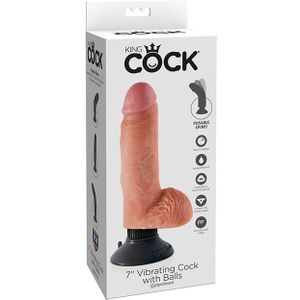 King Cock vibrator met scrotum 18cm