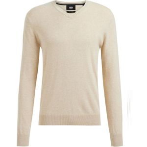 WE Fashion Gemêleerde Trui Soft Beige