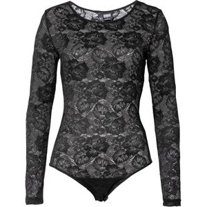 Urban Classics - Lace Longsleeve top - Zwart