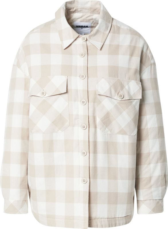 Urban Classics - Flanell Padded Overshirt Blouse - Creme