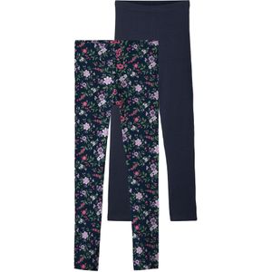 NAME IT KIDS Legging NKFVIVIAN met All Over Print Donkerblauw - (set van 2)