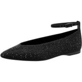 Tamaris Ballerina met riempjes zwart